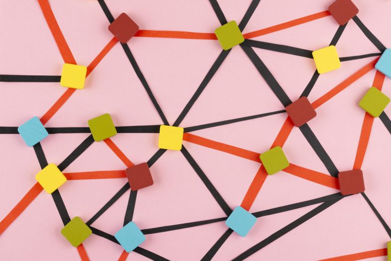 network-concept-with-colorful-squares
